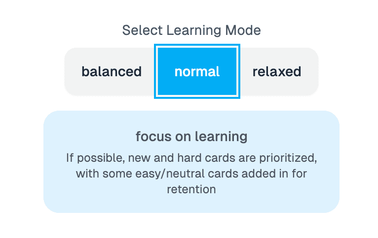 Focus on cards by difficulty