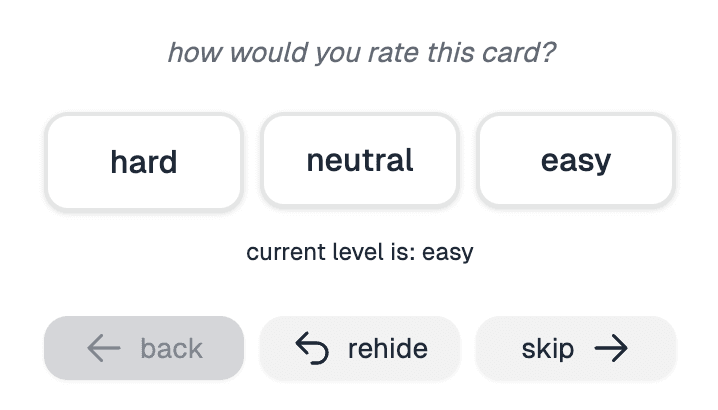 Rate your recall every time